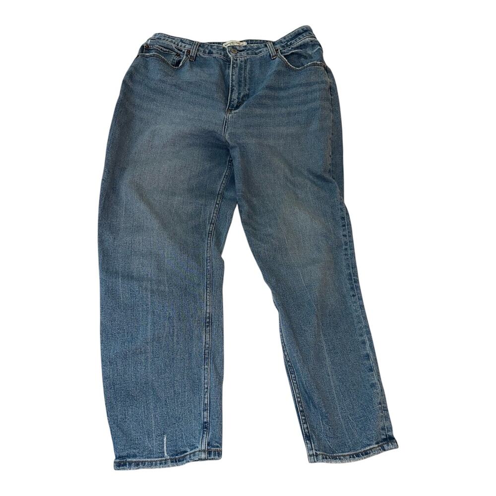 Abercrombie & Fitch The Mom High Rise Curve Love Jeans Women’s 32 14 Medium Wash - Picture 1 of 7